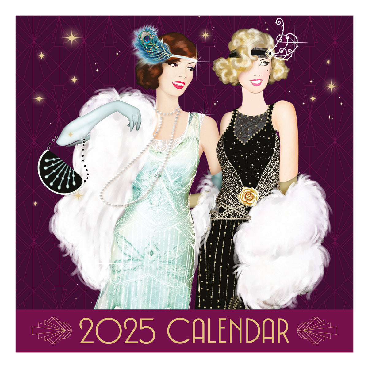 Claire Coxon Art Deco 2025 Square Wall Calendar Robert Frederick