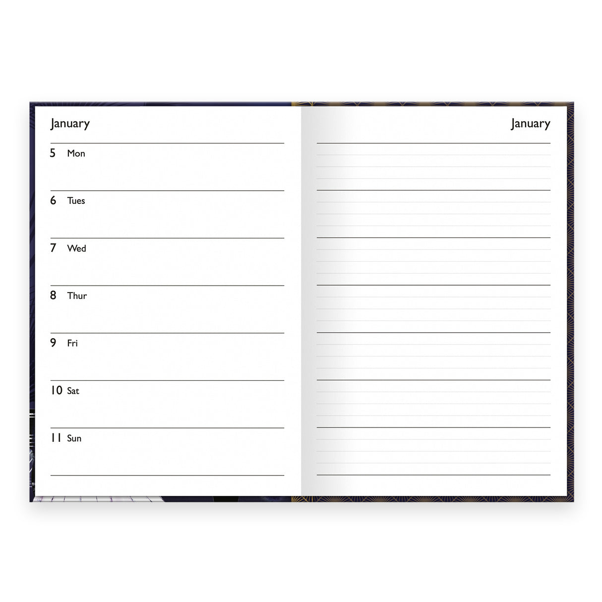 Art Deco 2026 A5 Diary – Weekly View – Claire Coxon Design