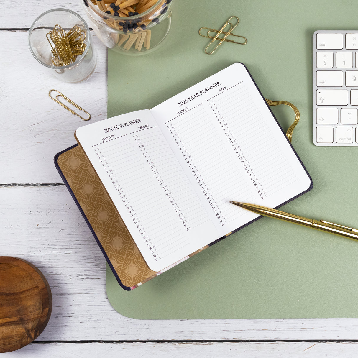 Art Deco 2026 A6 Diary – Weekly View – Claire Coxon Design