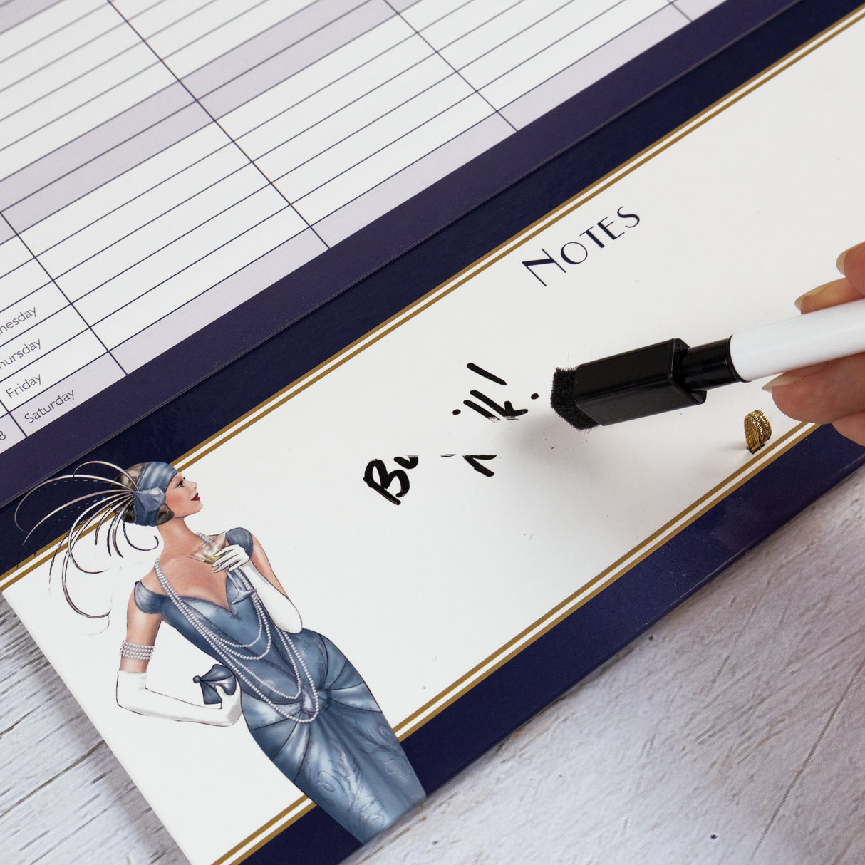 Claire Coxon Art Deco 2026 Family Organiser Wall Calendar