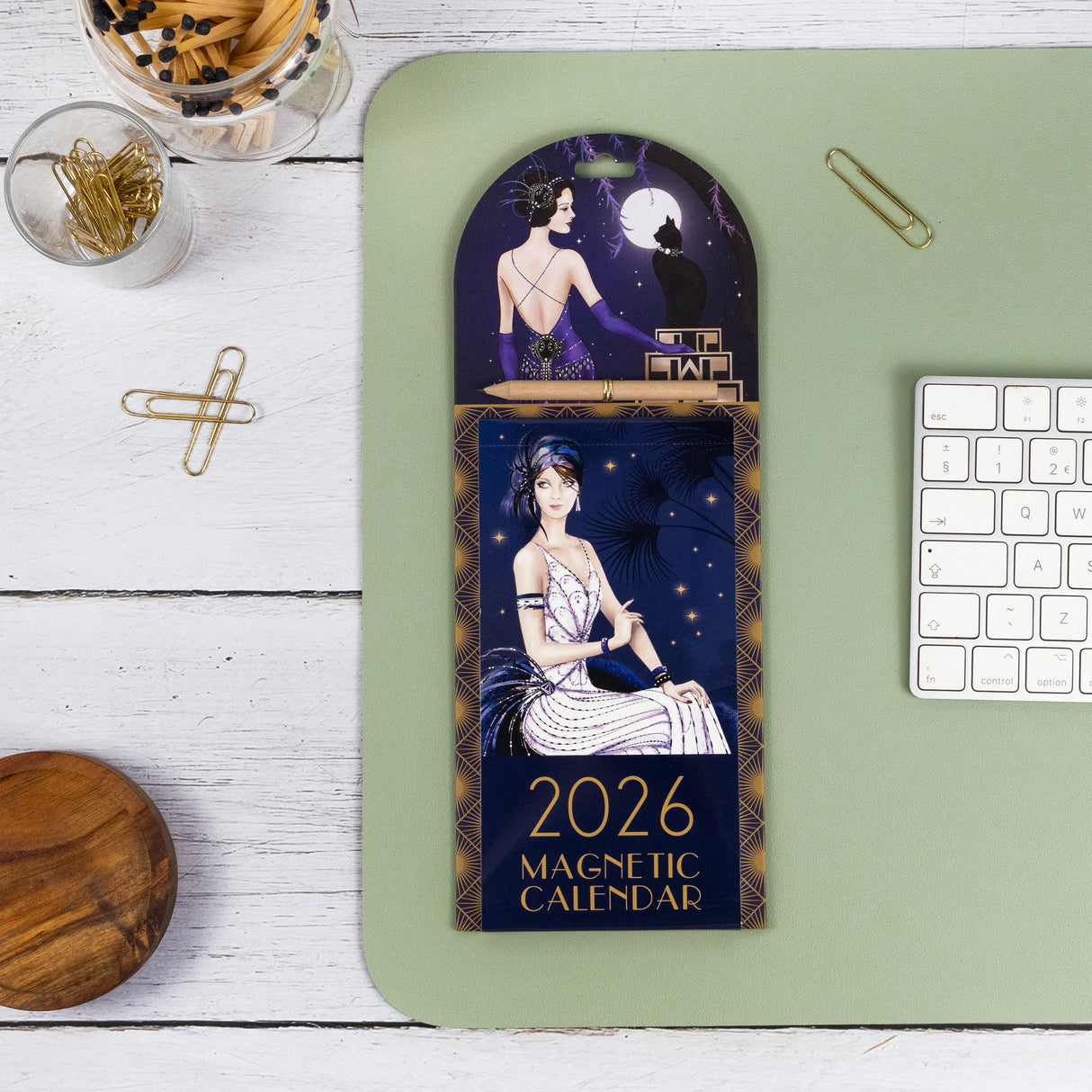 Claire Coxon Art Deco 2026 Magnetic Weekly Calendar