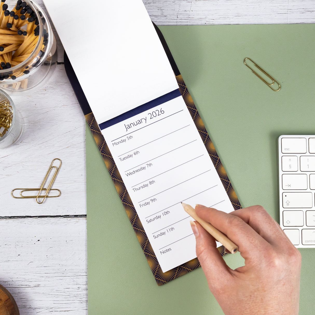 Claire Coxon Art Deco 2026 Magnetic Weekly Calendar