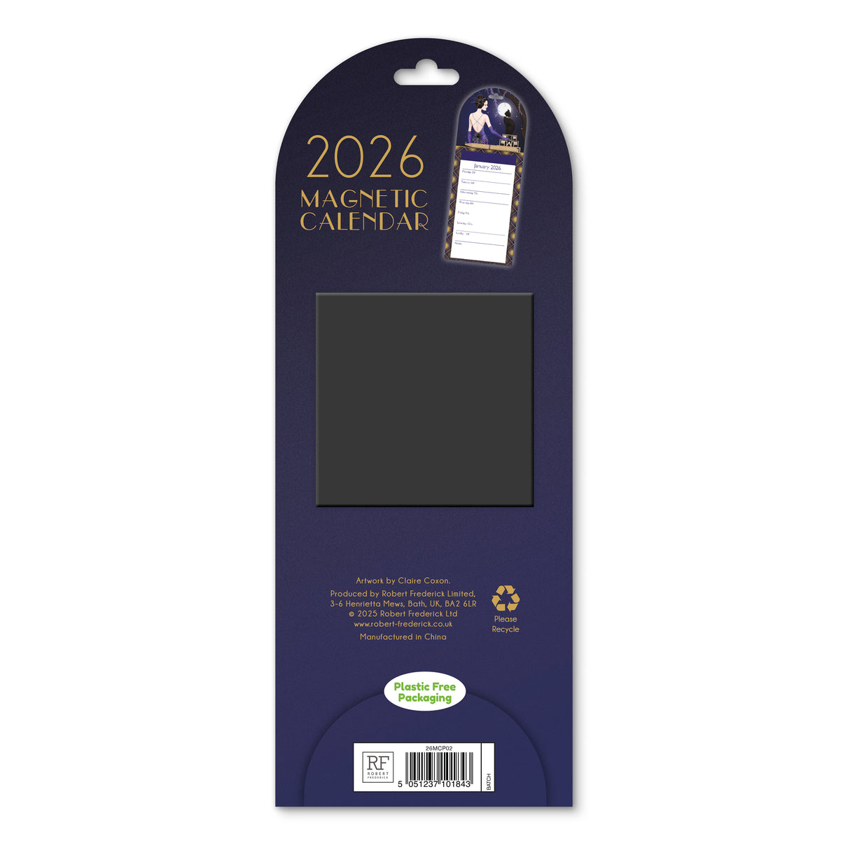 Claire Coxon Art Deco 2026 Magnetic Weekly Calendar