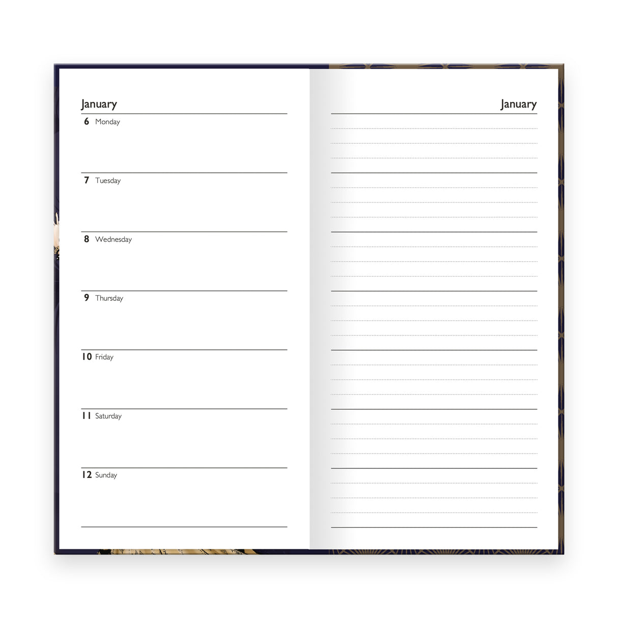 Claire Coxon Art Deco 2026 Slim Weekly Diary