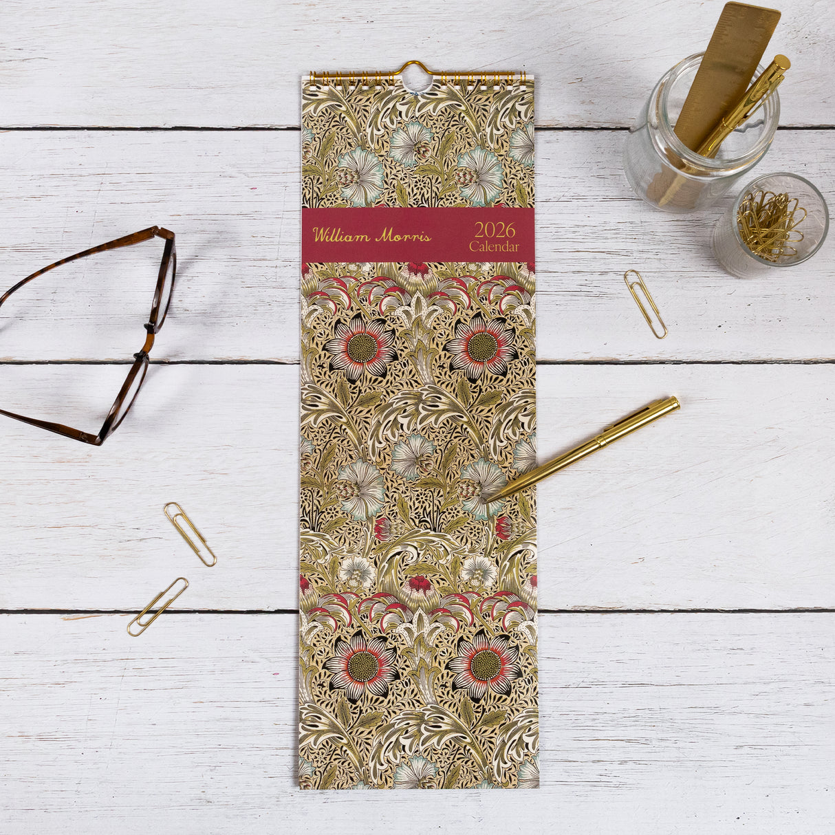 William Morris 2026 Slim Wall Calendar