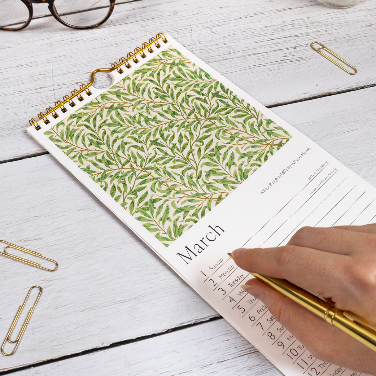 William Morris 2026 Slim Wall Calendar