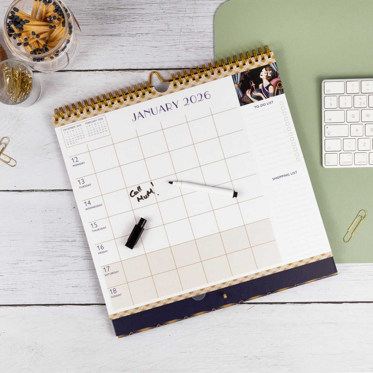 Claire Coxon 2026 Family Calendar – 5 Column Planner