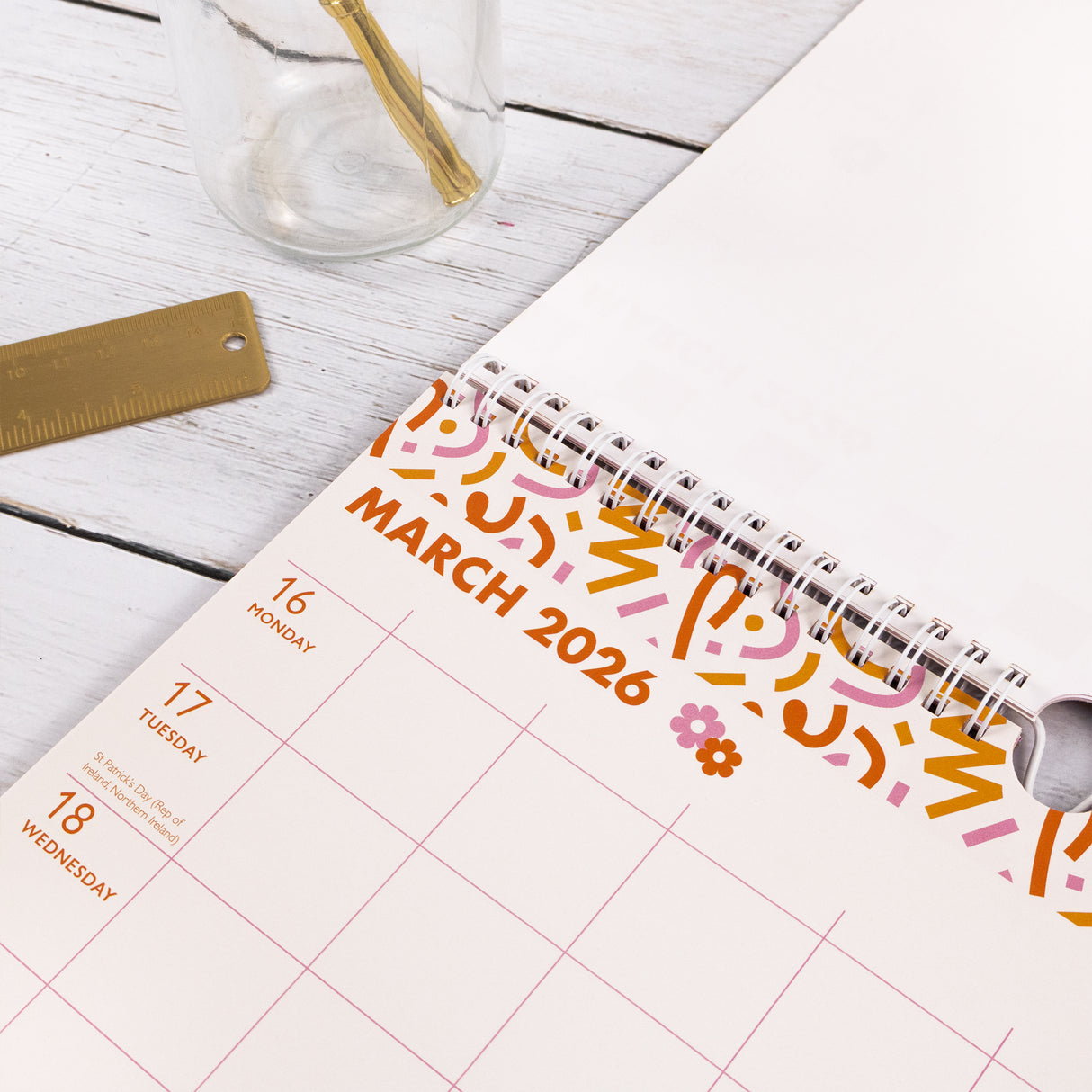 2026 Family Calendar – Colourful 5-Column Planner