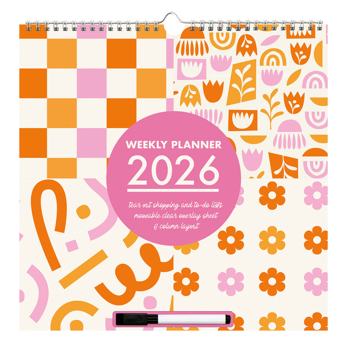 2026 Family Calendar – Colourful 5-Column Planner