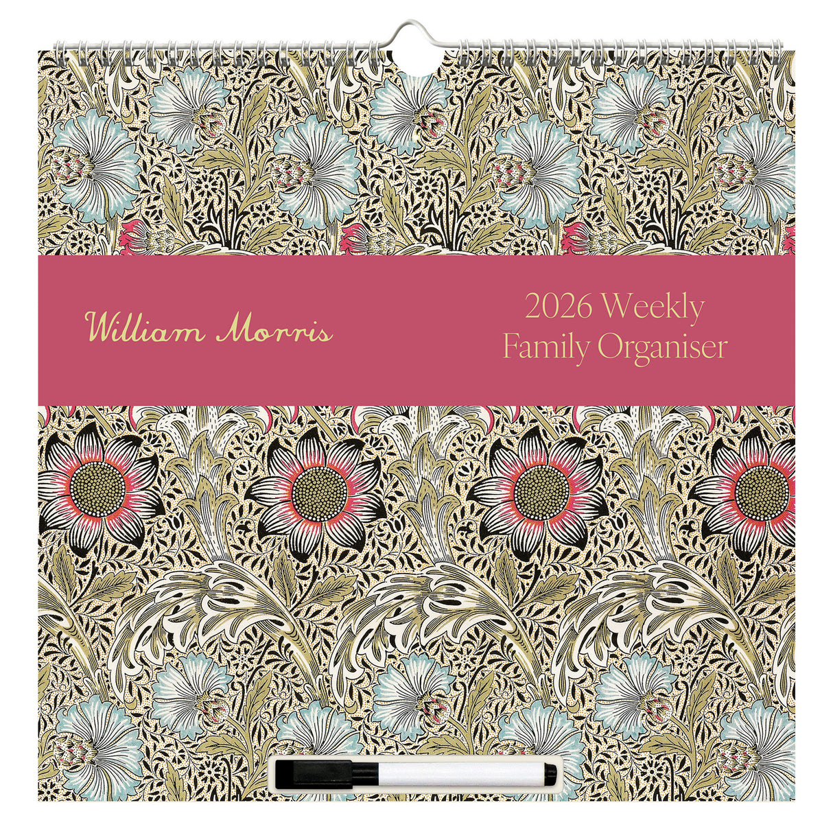 William Morris 2026 Family Calendar – 5 Column Planner