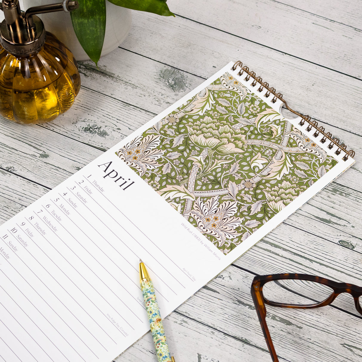 William Morris Slim Wall Calendar 2027