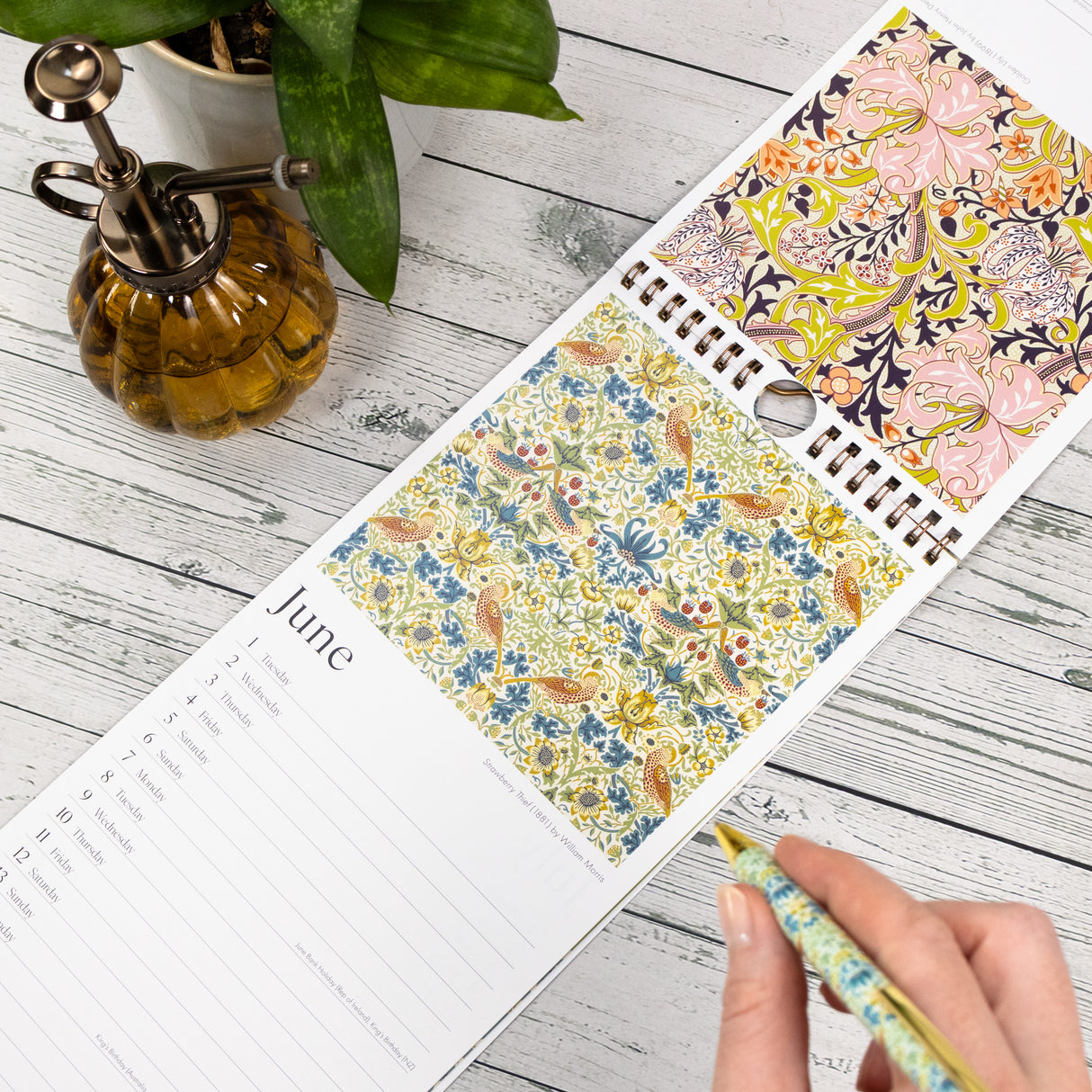 William Morris Slim Wall Calendar 2027