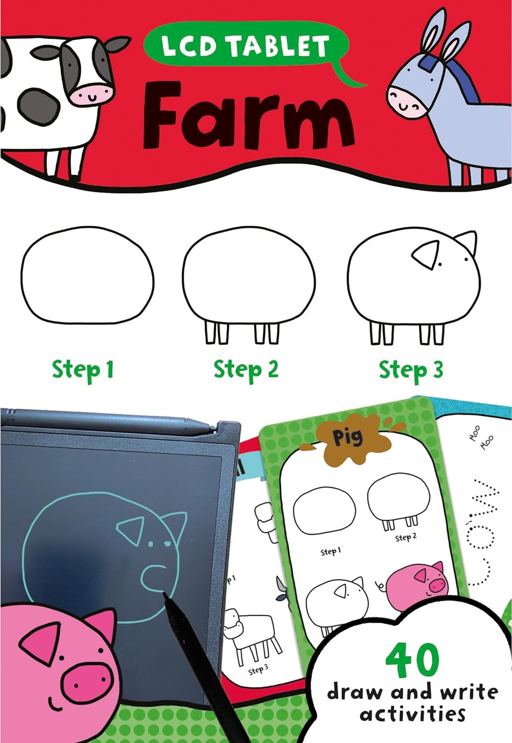 Children’s LCD Tablet & Flashcard Set – Farm