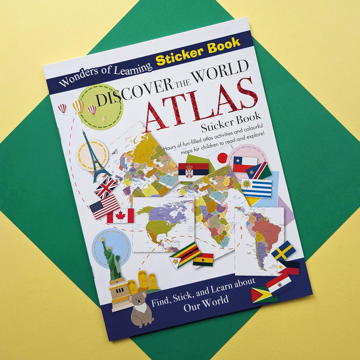 Discover The World Atlas Sticker Book - Find, Stick and Learn