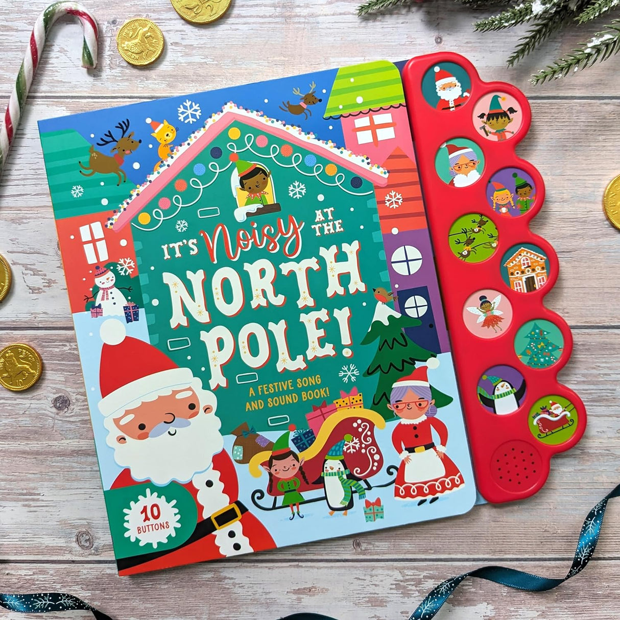 It's Noisy At The North Pole - Children's 10 Button Sound Book