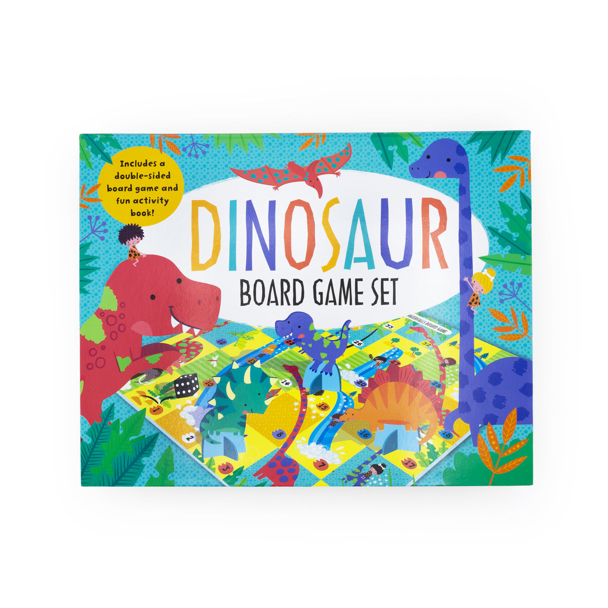 Dinosaur Board Game Set - Includes 2 Games and Activity Book