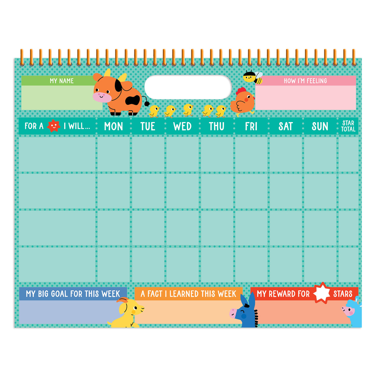 Children's Sticker Reward Chart - Animals