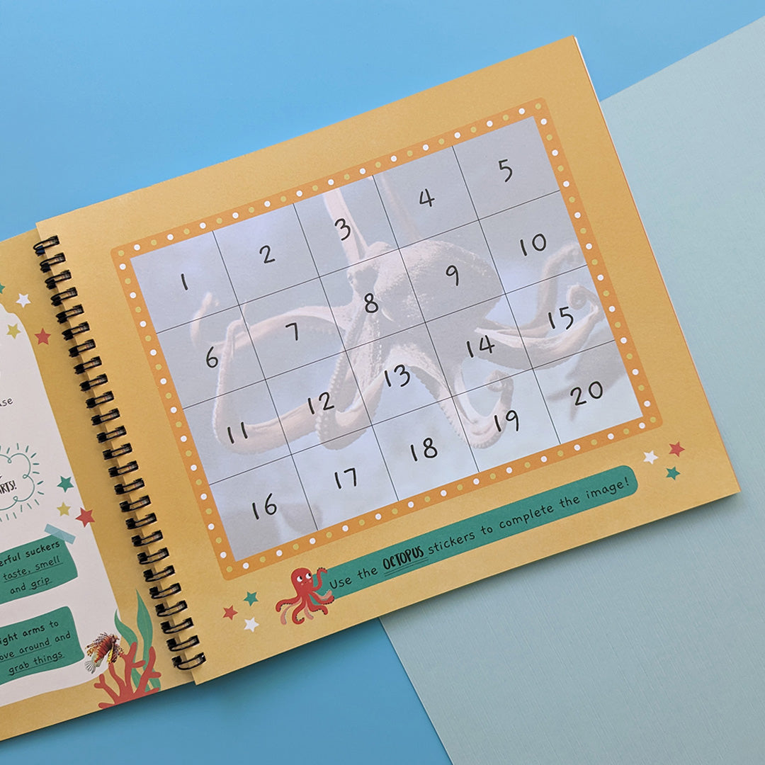 In The Ocean - Children’s Sticker By Number Activity Book