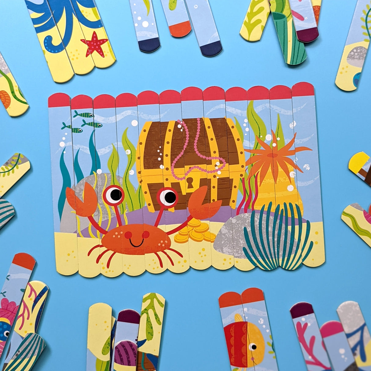 Ocean Lolly Stick Puzzle – Double-Sided Puzzle Fun