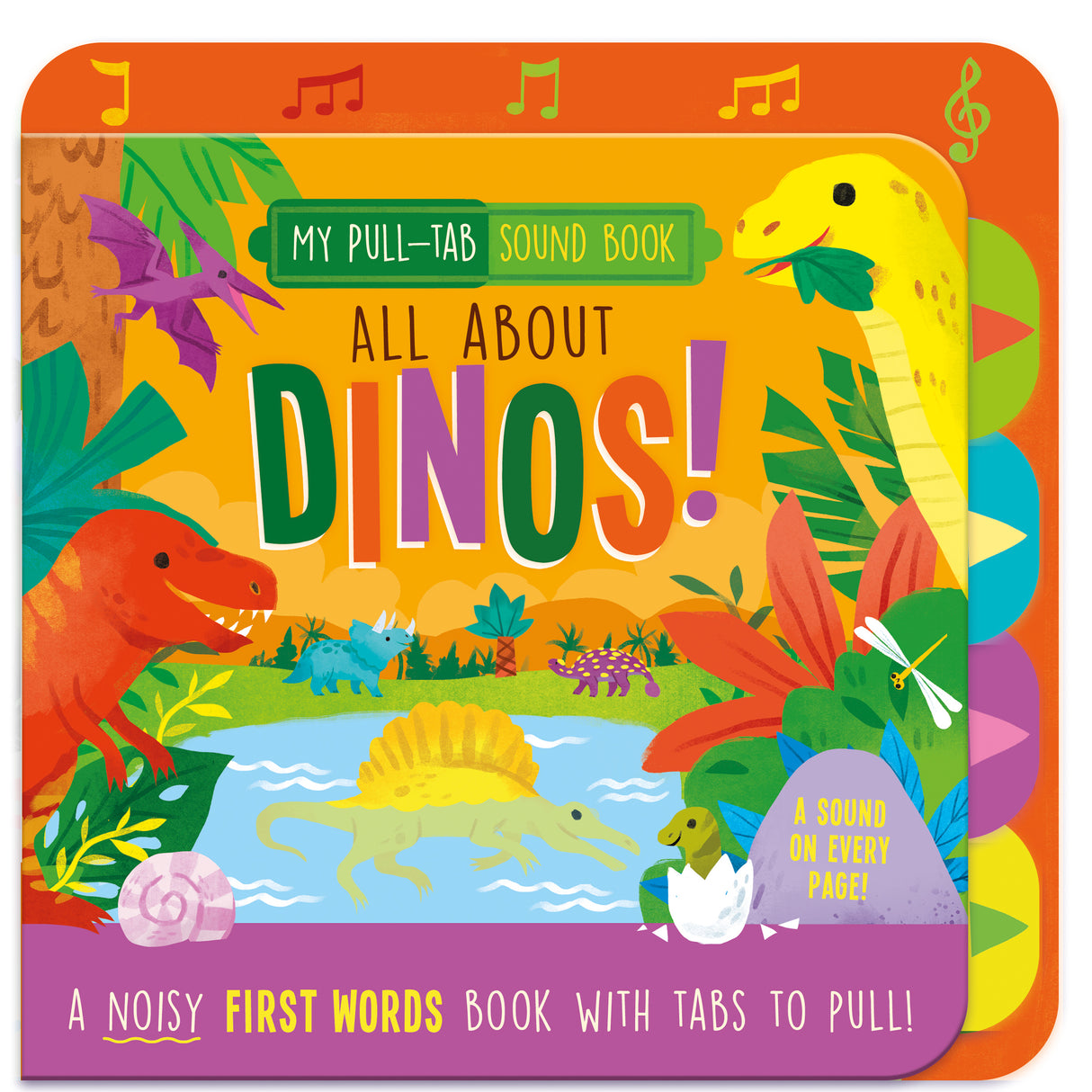All About Dinos! – Pull-Tab Sound Book for Kids