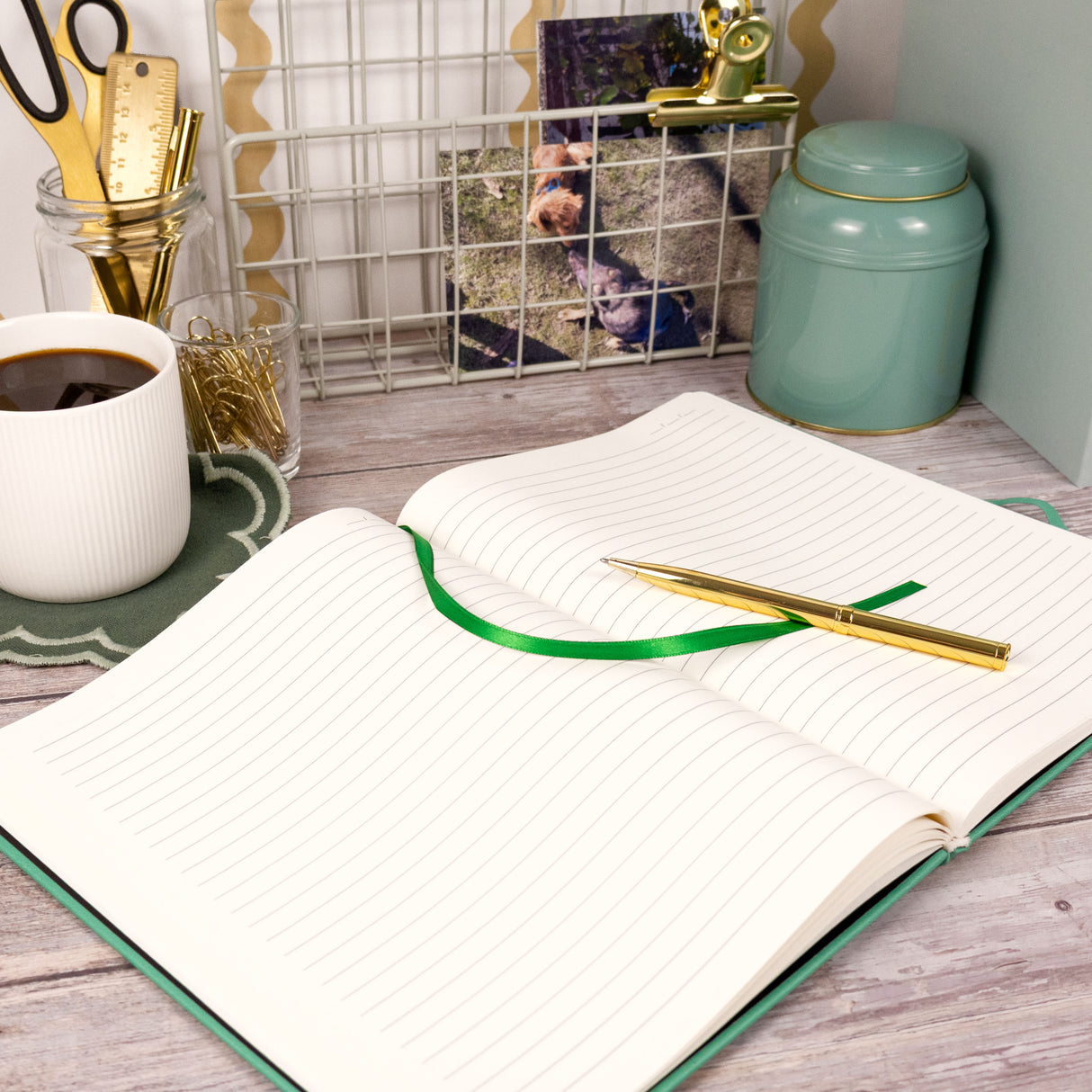 RK Green B5 Journal Notebook – Classic Hardback Design