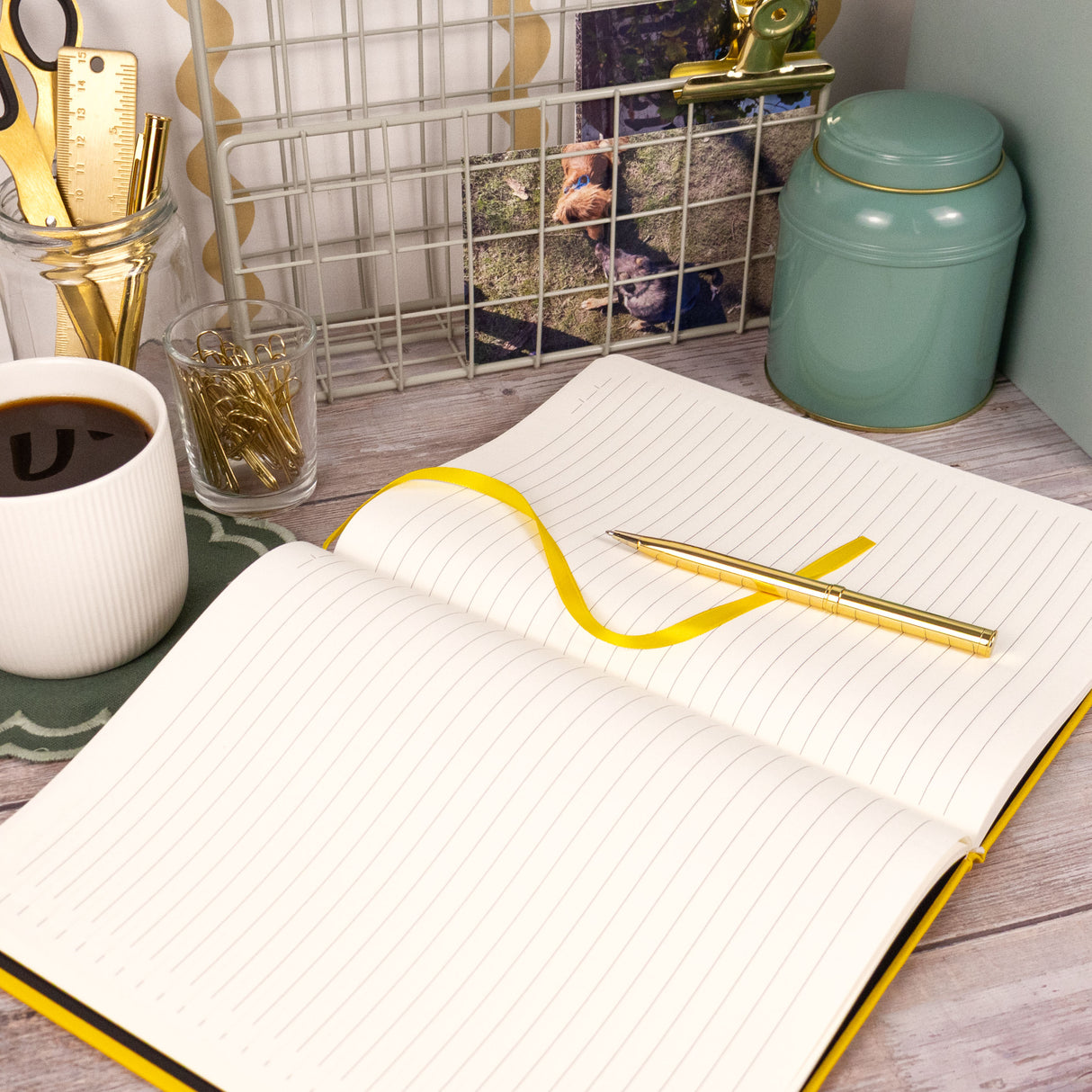 RK Yellow B5 Journal Notebook – Classic Hardback Design