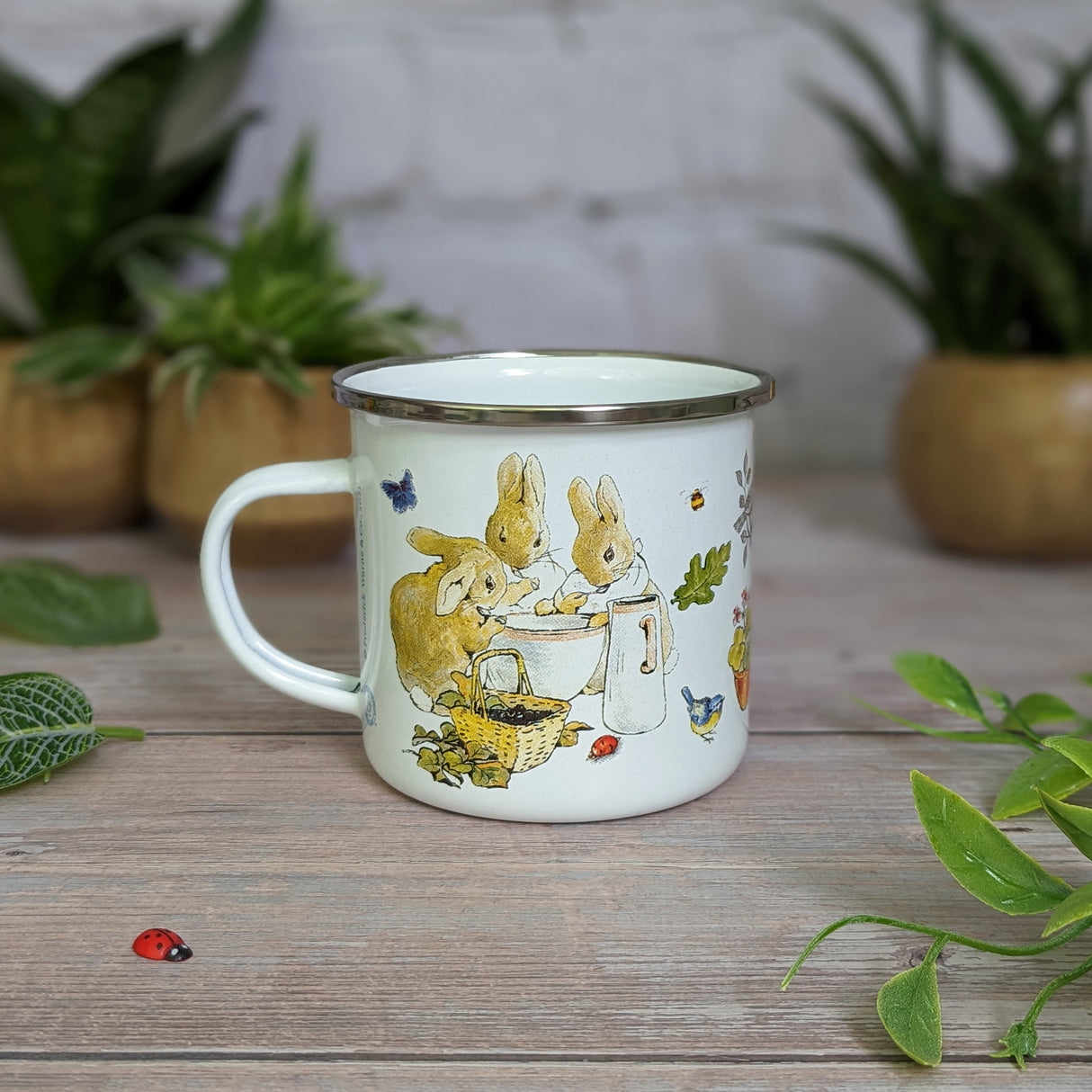 Flopsy Bunnies Enamel Mug - Classic Beatrix Potter Design