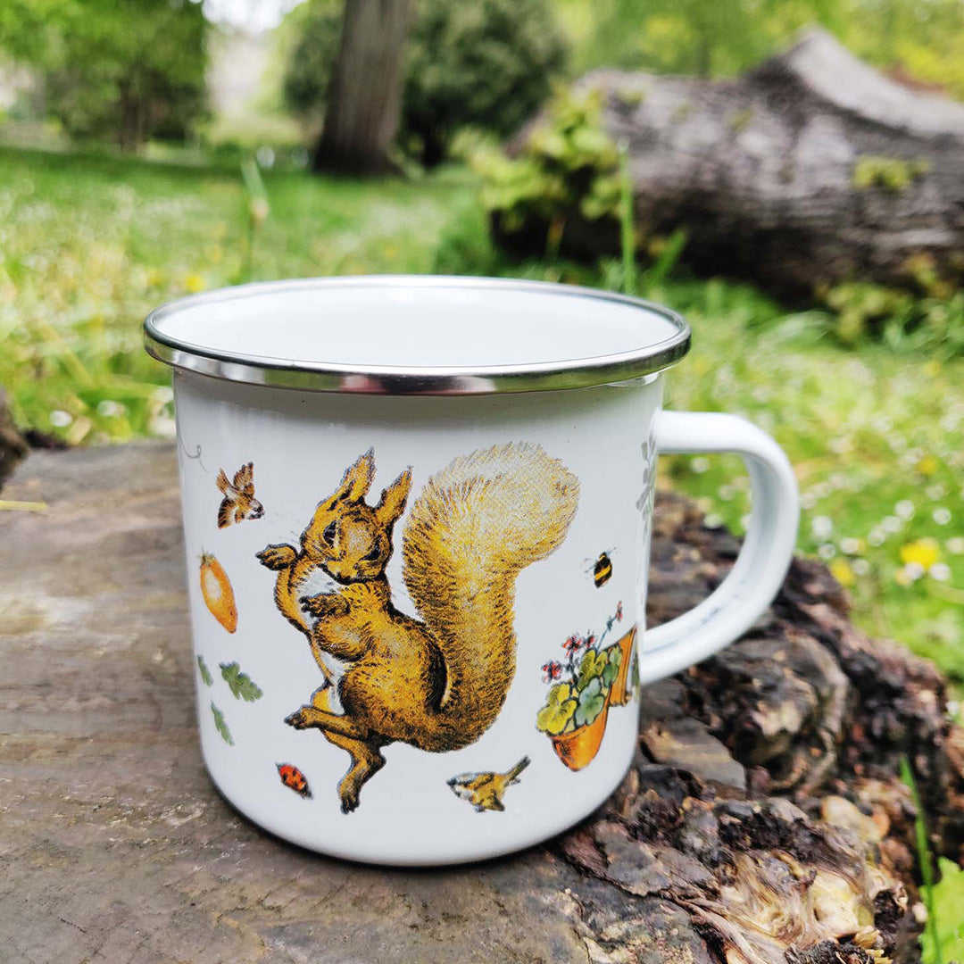 Squirrel Nutkin Enamel Mug - Classic Beatrix Potter Design