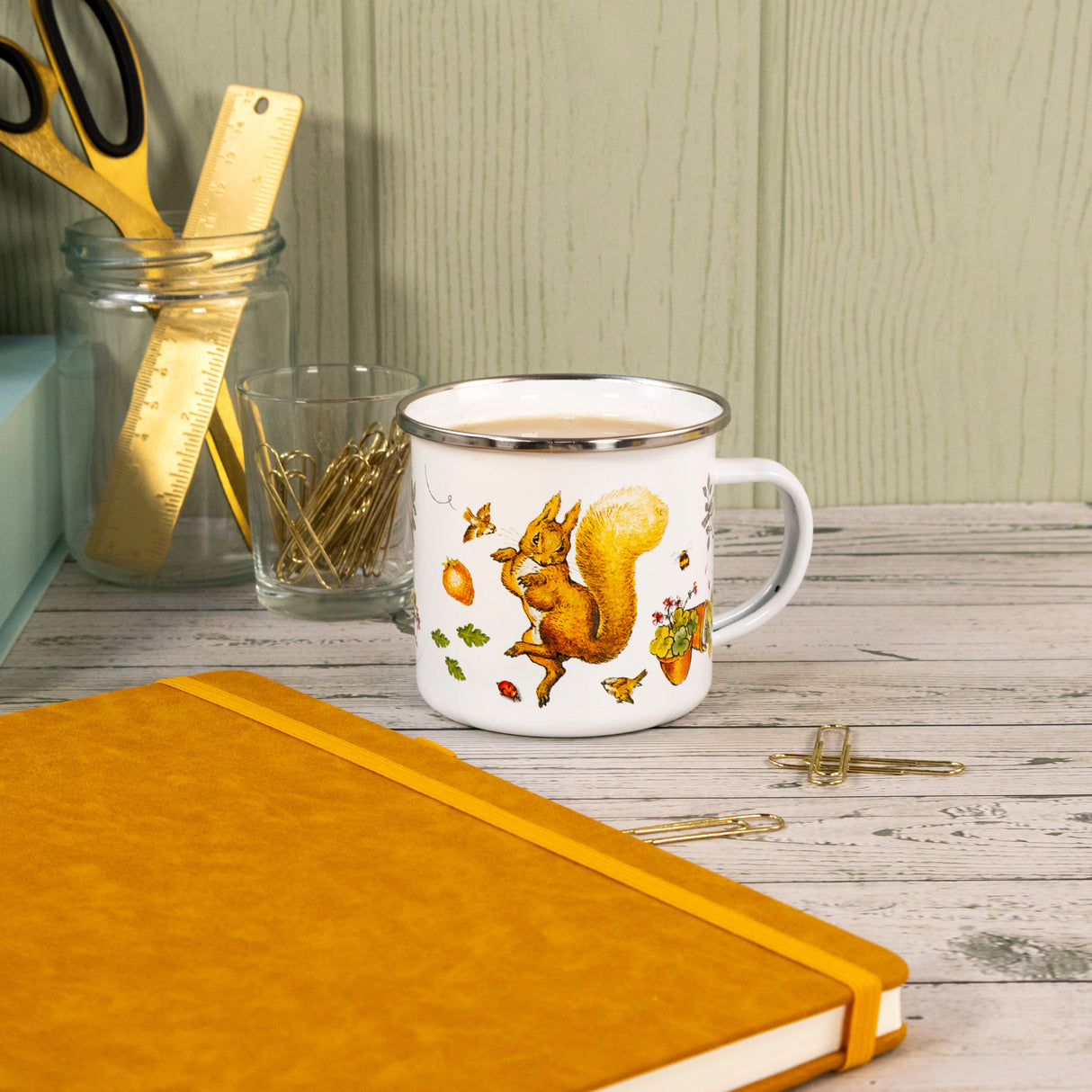 Squirrel Nutkin Enamel Mug - Classic Beatrix Potter Design