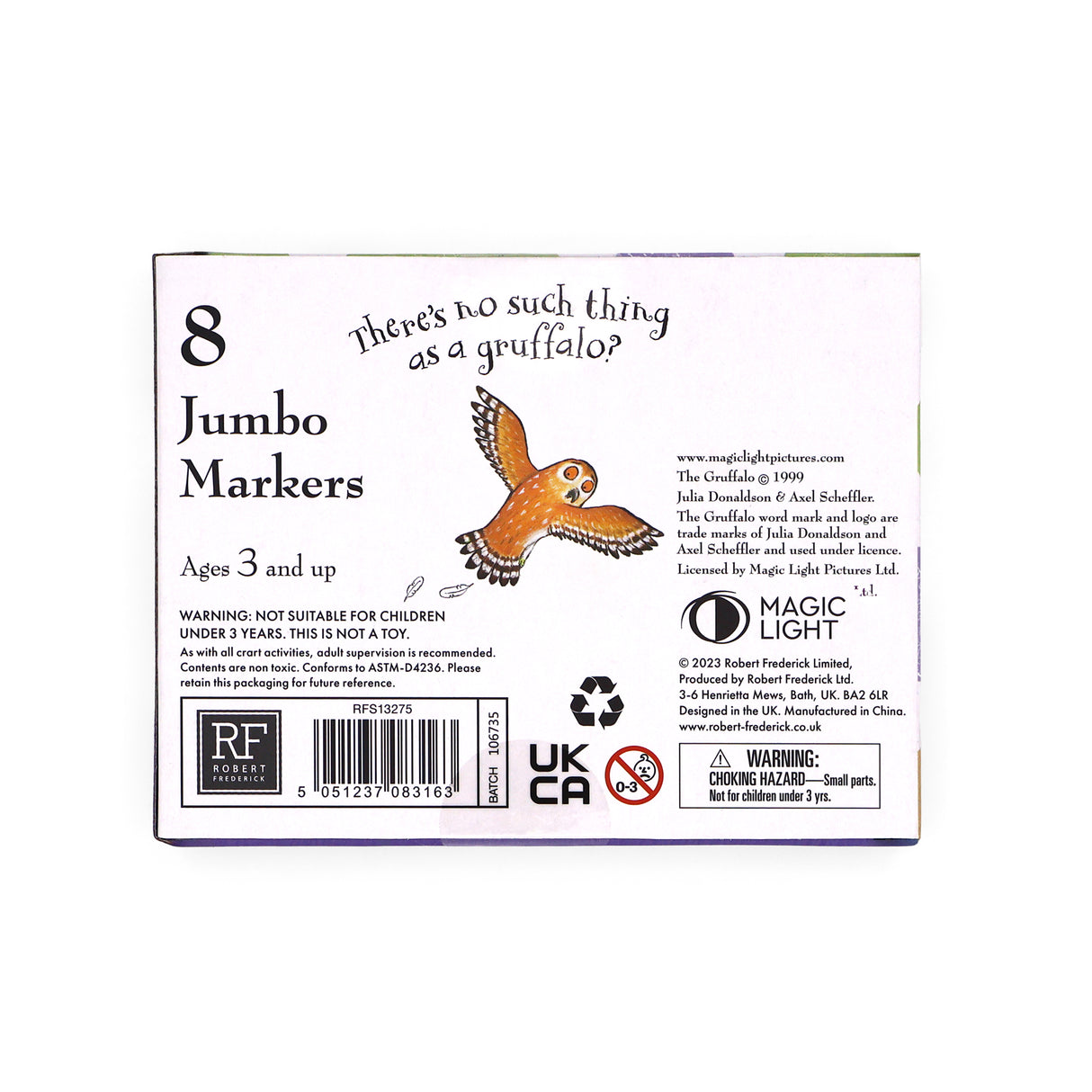 The Gruffalo Set of 8 Jumbo Marker Pens for Children