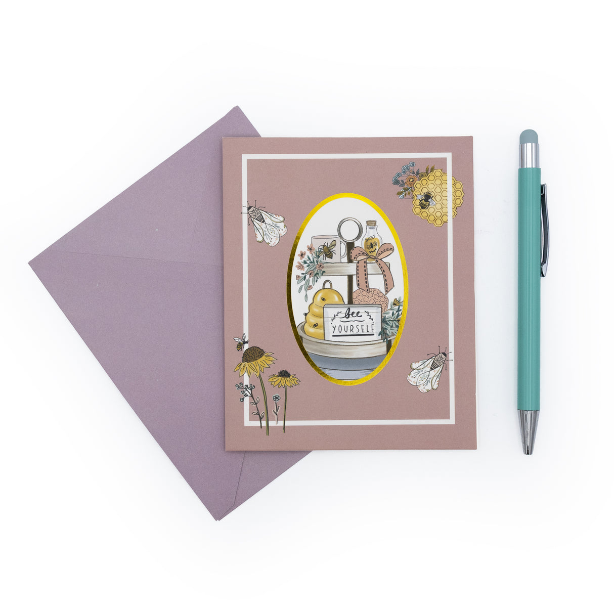 Bee Yourself Note Cards, Envelopes & Pen Set