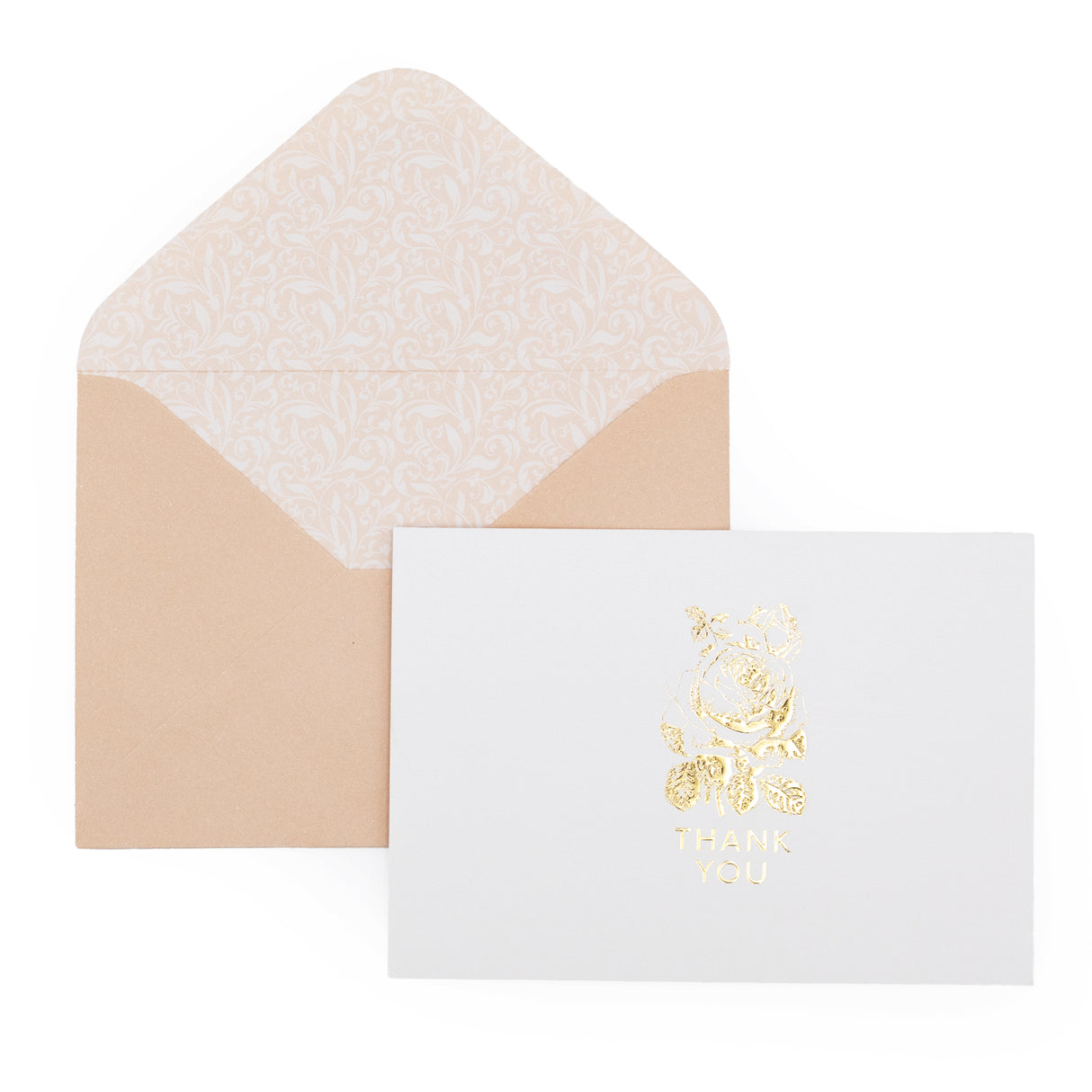 12 Notecards and Envelopes in Gift Box - “Thank You” Flower Bouquet Design