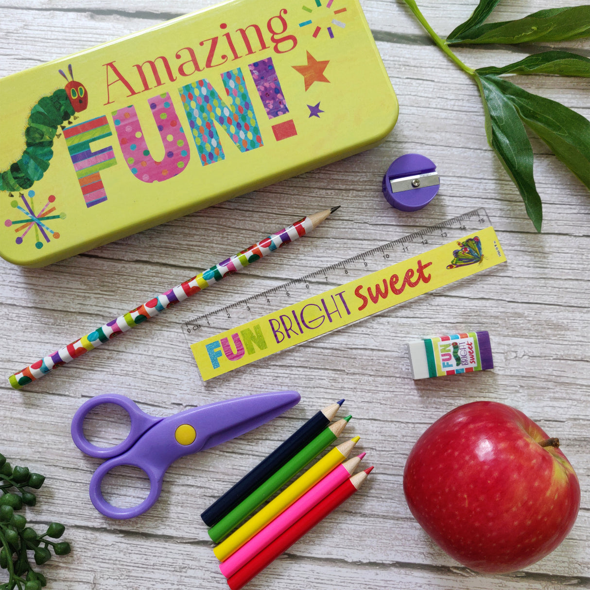 The Very Hungry Caterpillar Children’s Stationery Tin Set - First School Stationery Set For Ages 3 and Upward