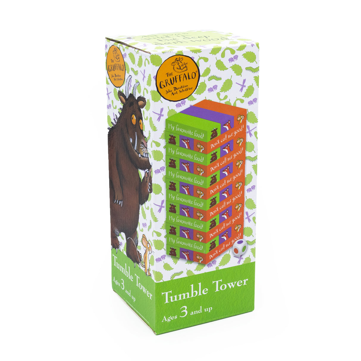 The Gruffalo Tumble Tower Game - Wooden Stacking Set With Dice