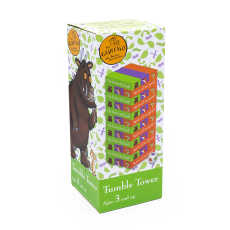 The Gruffalo Tumble Tower Game - Wooden Stacking Set With Dice
