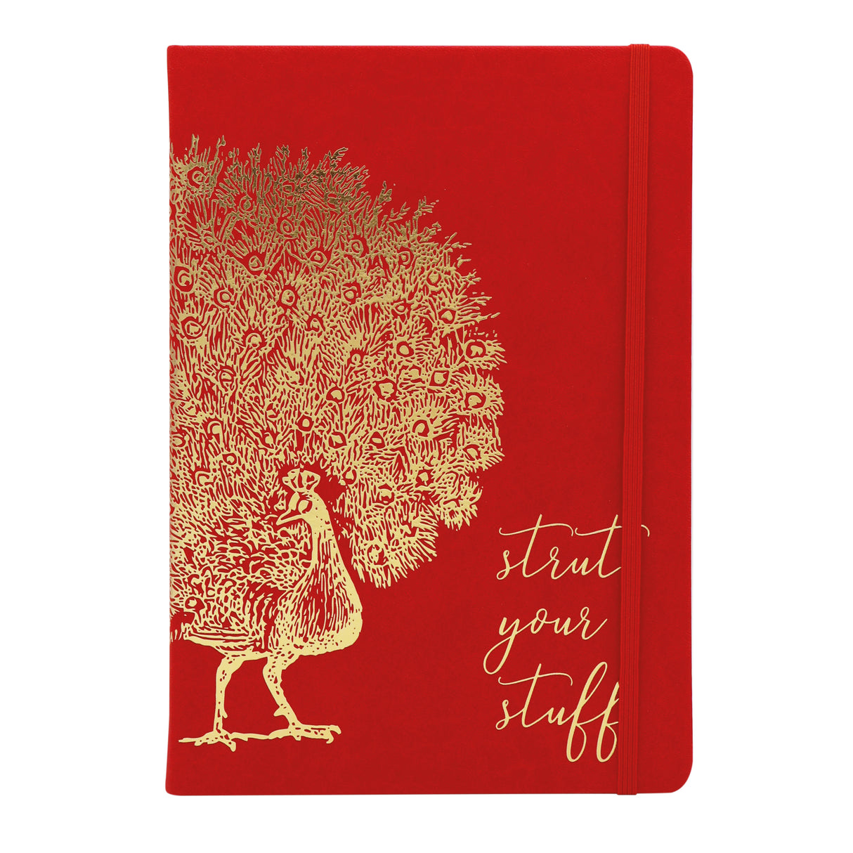Premium B5 Lined Notebook Journal - Strut Your Stuff Peacock Design