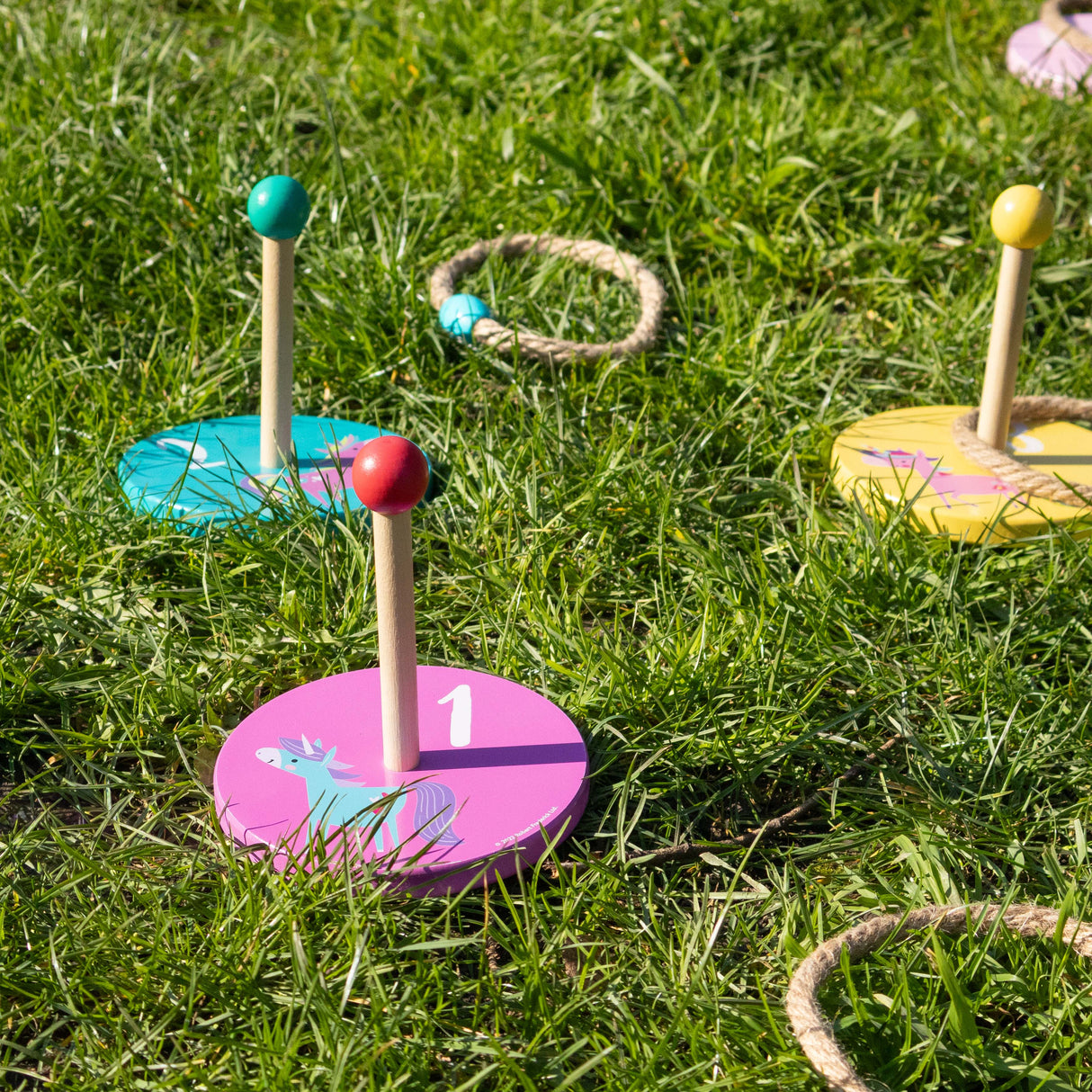 Unicorns Children's Wooden Ring Toss Set - Fun For All The Family