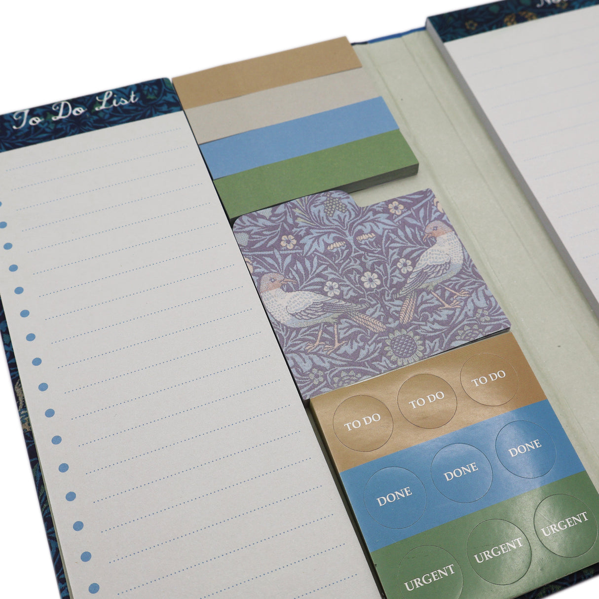 William Morris Birds A5 Planner & Notepad With Sticky Notes