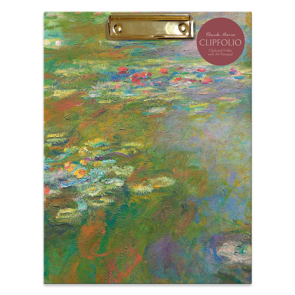 Monet Waterlilies Clipboard Folder with A4 Notepad