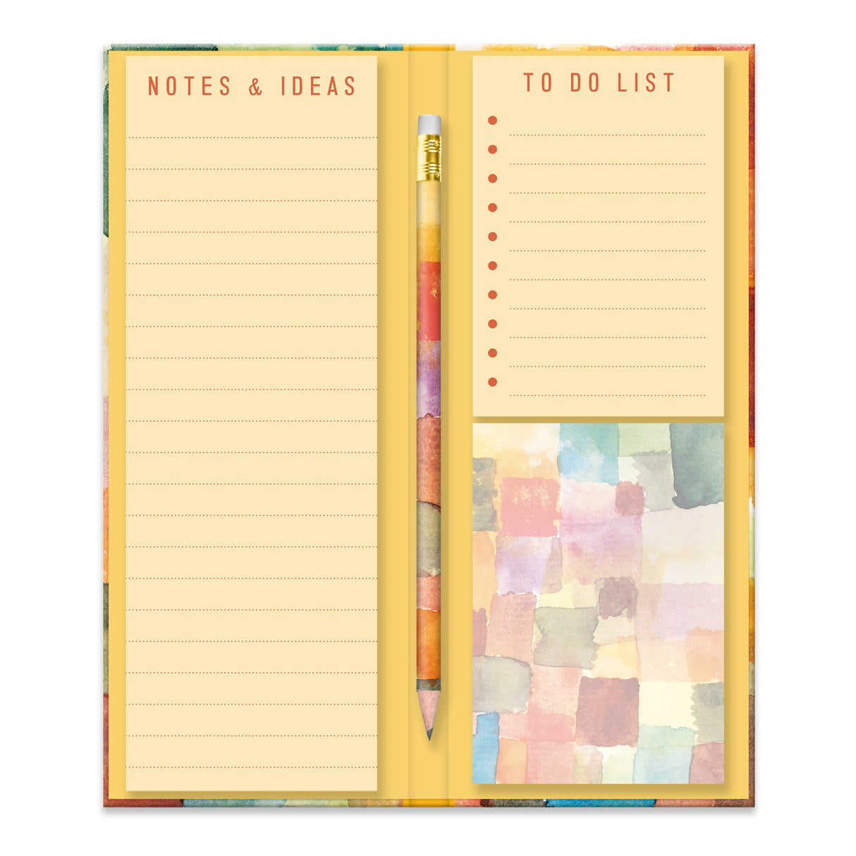 Paul Klee Tall Notepad & List Set With Pencil