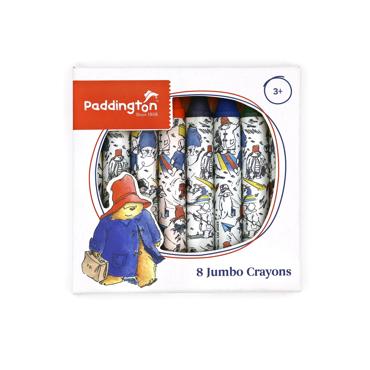 Paddington Jumbo Crayons – Set of 8 Chunky Wax Crayons for Kids – Colouring & Art Gift Set