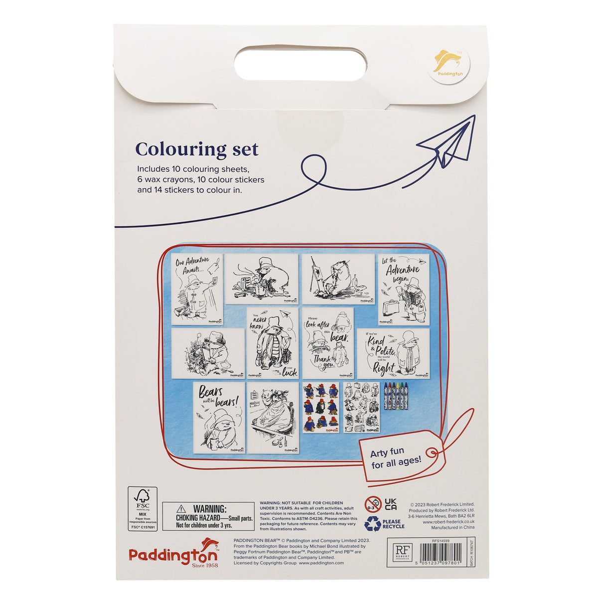 Paddington Children's Colouring Set - Includes Crayons and Stickers
