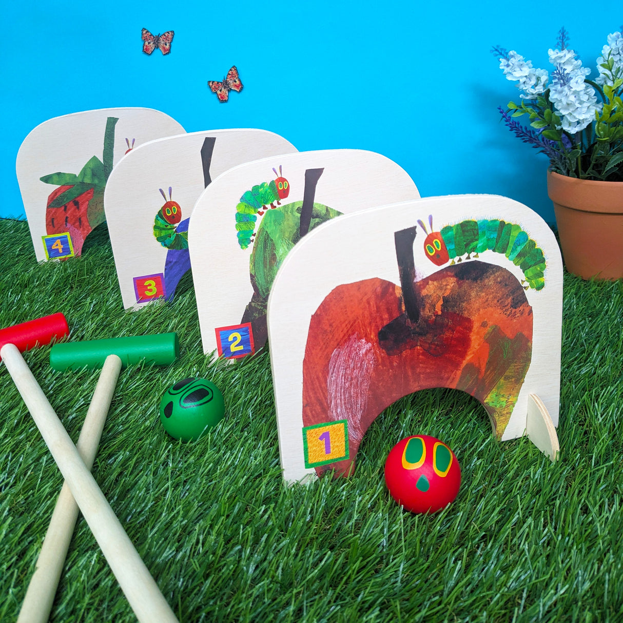 The Very Hungry Caterpillar Children’s Wooden Croquet Set - Fun For All The Family