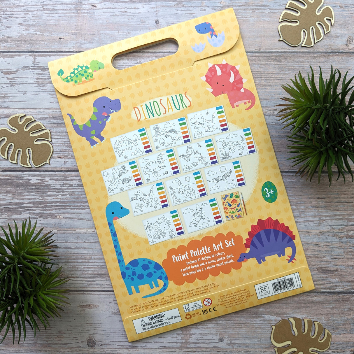 Dinosaurs Paint Palette Art Set - For Ages 3 to 8 Years - Just Add Water