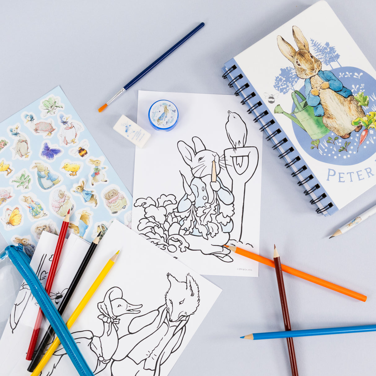Peter Rabbit Children's Art Activity Wallet - With Sketchbook, Pencils and Stickers