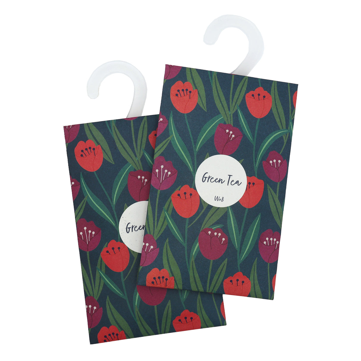 Willow and Belle Scented Hanging Sachet - Set of 4 Green Tea - Tulips Design