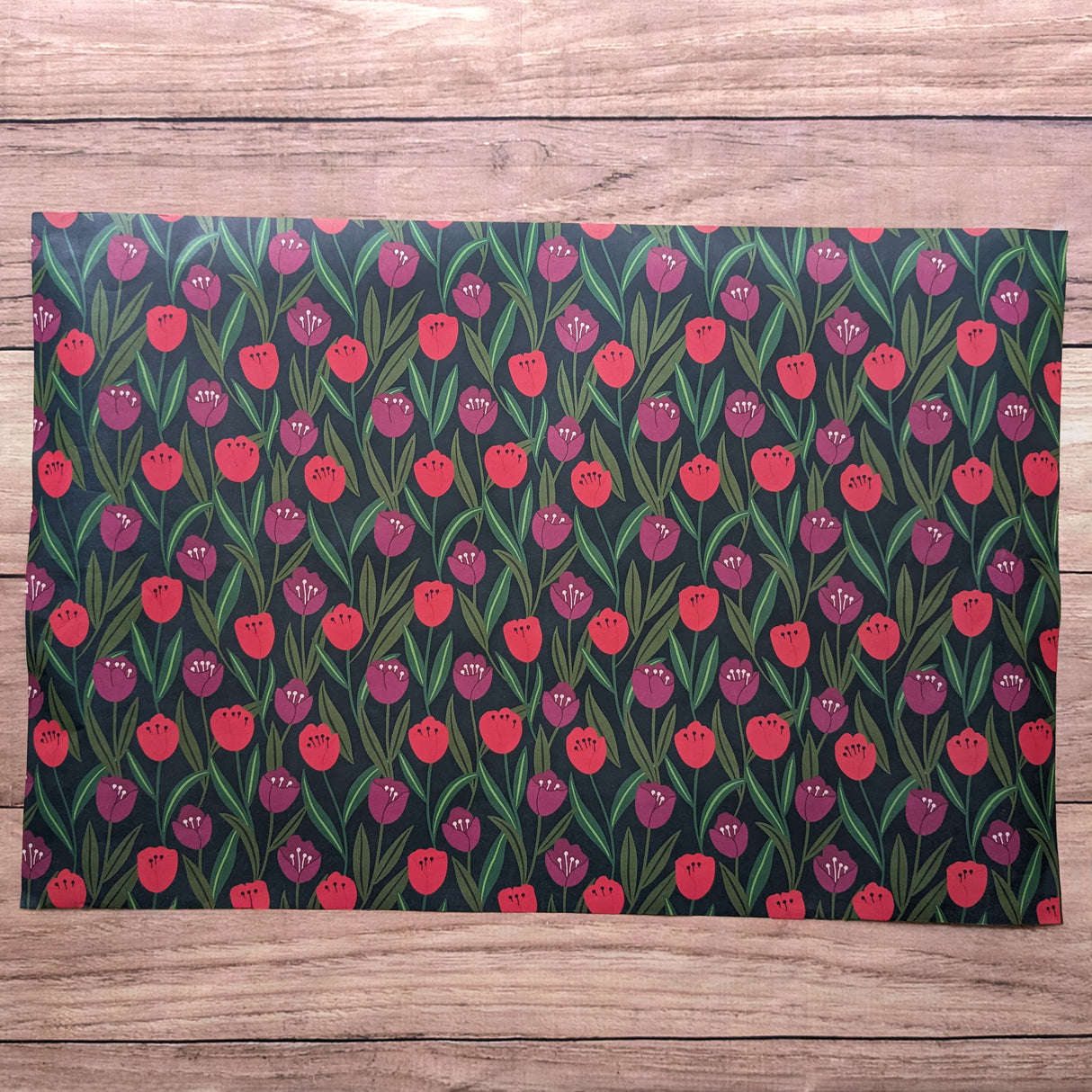 Scented Drawer Liner - Set of 5 Green Tea - Tulips Design