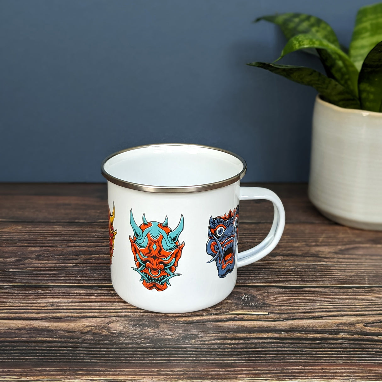 Demon Faces Enamel Mug