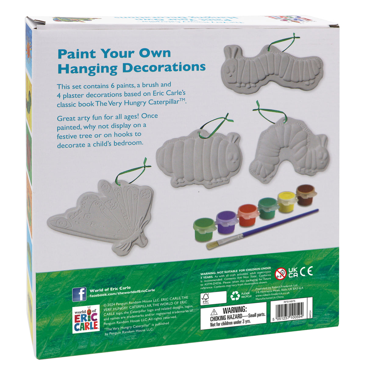 The Very Hungry Caterpillar Paint Your Own Hanging Decorations - Children's Craft Kit