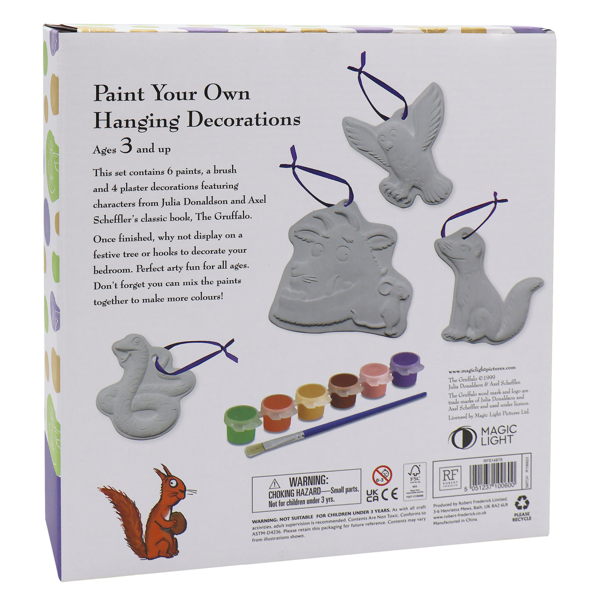 The Gruffalo Paint Your Own Hanging Decorations - Children's Craft Kit